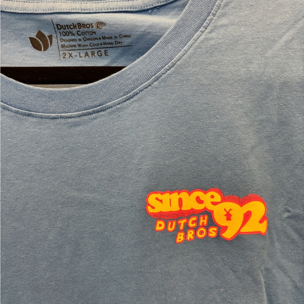 Dutch Bros Blue Tee - Size 2XL